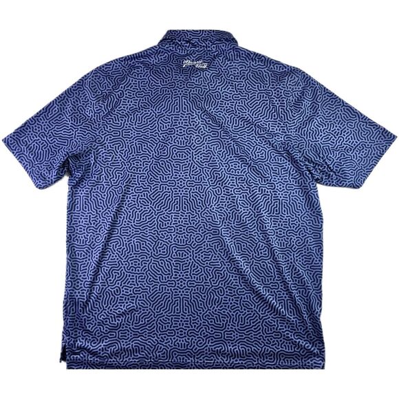 Inward Half Polo Shirt Mens XL Blue Golf Performance All Over Bear Print Wicking - Picture 2 of 5
